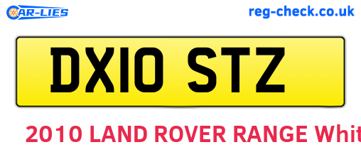 DX10STZ are the vehicle registration plates.