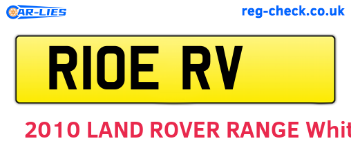 R10ERV are the vehicle registration plates.