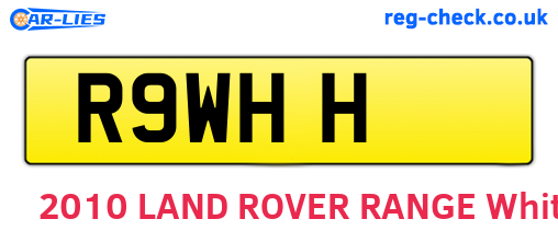 R9WHH are the vehicle registration plates.
