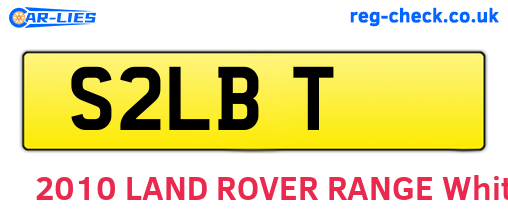 S2LBT are the vehicle registration plates.