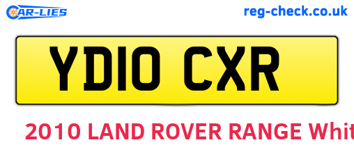 YD10CXR are the vehicle registration plates.