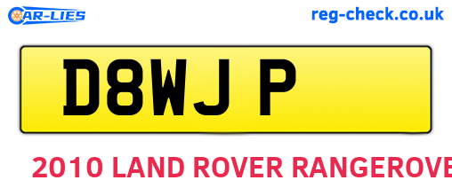 D8WJP are the vehicle registration plates.