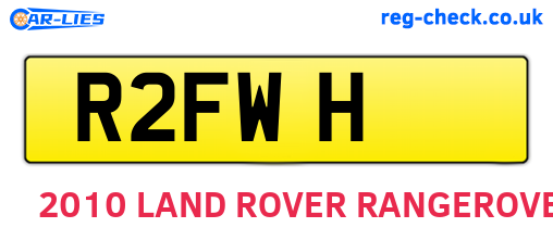 R2FWH are the vehicle registration plates.