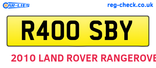 R400SBY are the vehicle registration plates.
