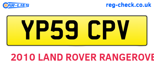 YP59CPV are the vehicle registration plates.