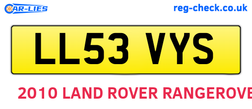 LL53VYS are the vehicle registration plates.