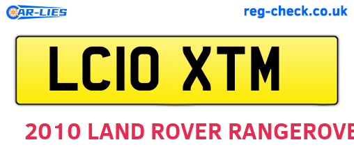 LC10XTM are the vehicle registration plates.