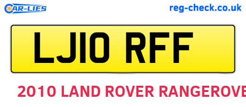 LJ10RFF are the vehicle registration plates.