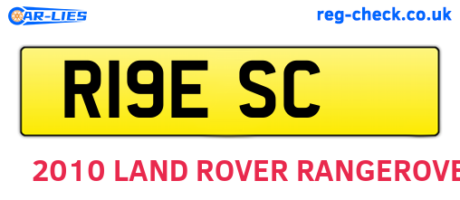 R19ESC are the vehicle registration plates.