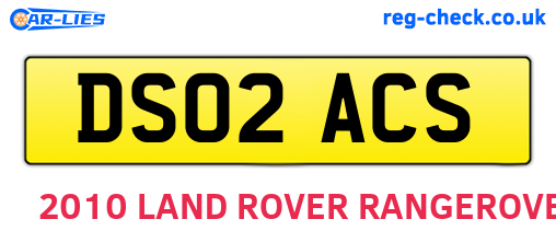 DS02ACS are the vehicle registration plates.