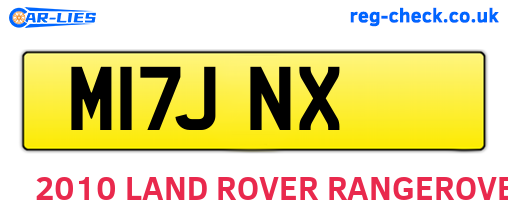 M17JNX are the vehicle registration plates.