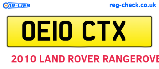 OE10CTX are the vehicle registration plates.