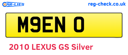 M9ENO are the vehicle registration plates.