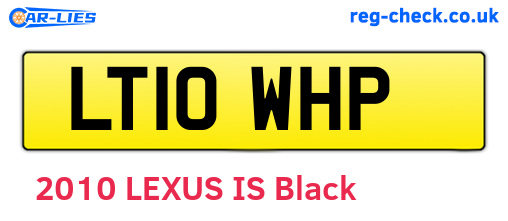 LT10WHP are the vehicle registration plates.
