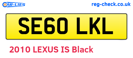SE60LKL are the vehicle registration plates.