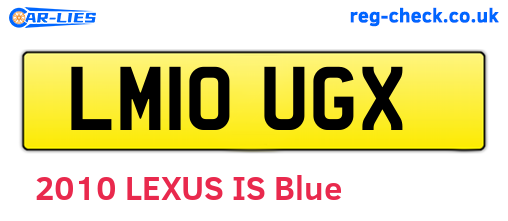 LM10UGX are the vehicle registration plates.