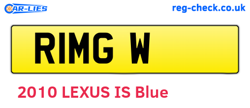 R1MGW are the vehicle registration plates.