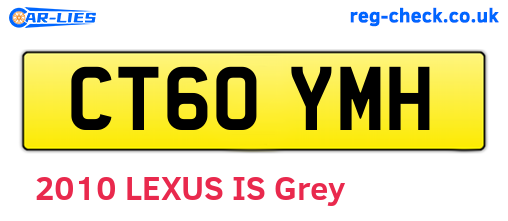 CT60YMH are the vehicle registration plates.