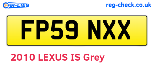 FP59NXX are the vehicle registration plates.