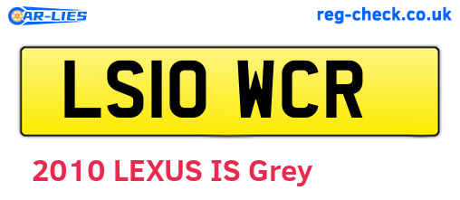 LS10WCR are the vehicle registration plates.