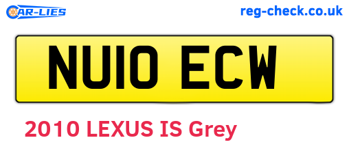 NU10ECW are the vehicle registration plates.
