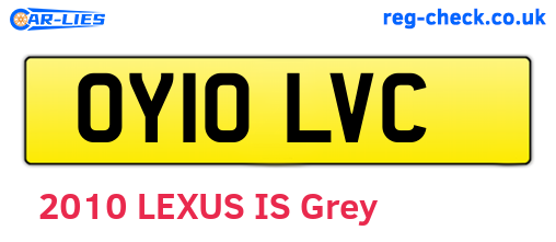 OY10LVC are the vehicle registration plates.