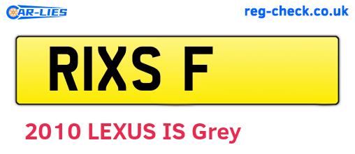 R1XSF are the vehicle registration plates.