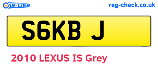 S6KBJ are the vehicle registration plates.