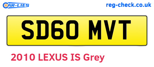SD60MVT are the vehicle registration plates.