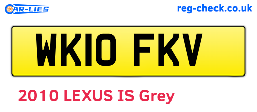 WK10FKV are the vehicle registration plates.