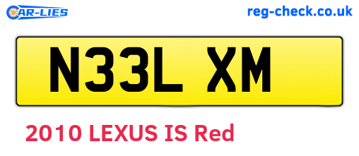 N33LXM are the vehicle registration plates.