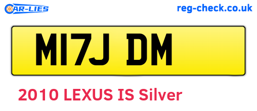 M17JDM are the vehicle registration plates.