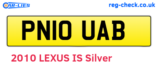PN10UAB are the vehicle registration plates.
