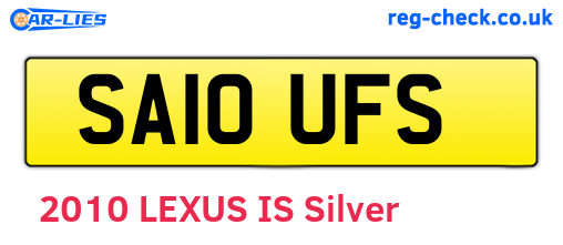SA10UFS are the vehicle registration plates.