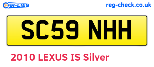 SC59NHH are the vehicle registration plates.