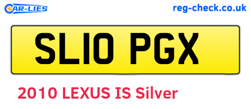 SL10PGX are the vehicle registration plates.