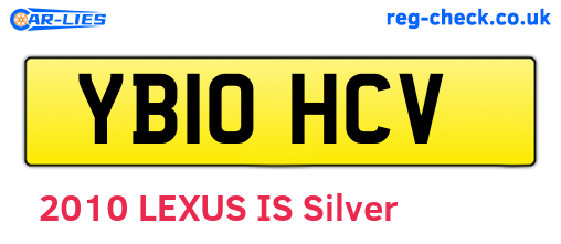 YB10HCV are the vehicle registration plates.