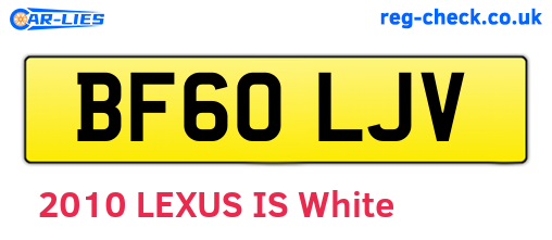 BF60LJV are the vehicle registration plates.