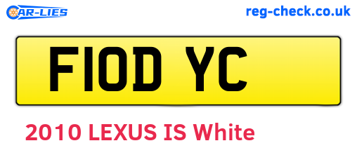 F10DYC are the vehicle registration plates.