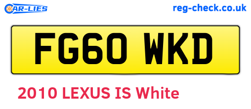 FG60WKD are the vehicle registration plates.