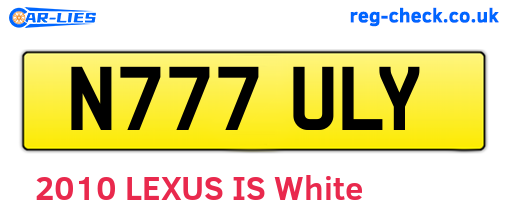 N777ULY are the vehicle registration plates.