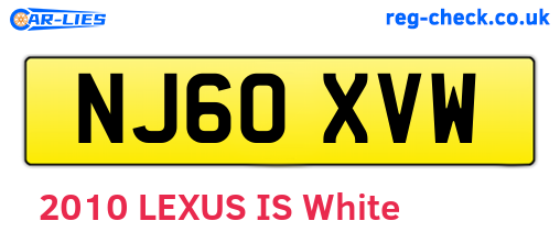 NJ60XVW are the vehicle registration plates.
