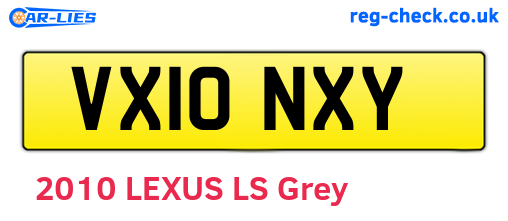 VX10NXY are the vehicle registration plates.