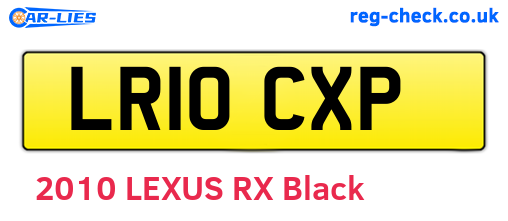 LR10CXP are the vehicle registration plates.