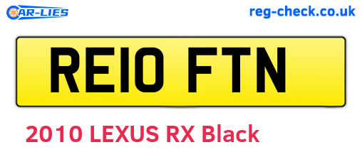 RE10FTN are the vehicle registration plates.
