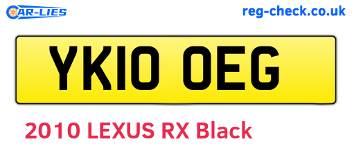 YK10OEG are the vehicle registration plates.
