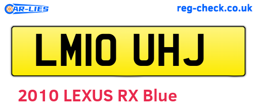 LM10UHJ are the vehicle registration plates.