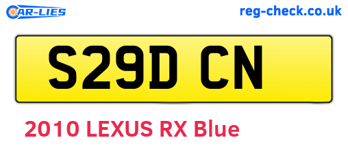 S29DCN are the vehicle registration plates.