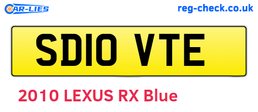 SD10VTE are the vehicle registration plates.