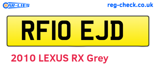 RF10EJD are the vehicle registration plates.